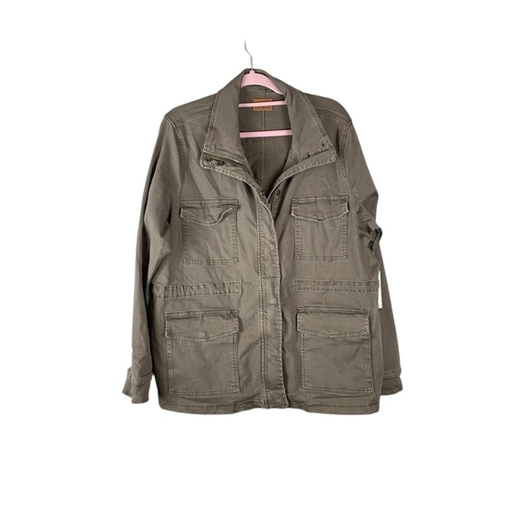 Judy Blue Jackets & Blazers - Judy Blue Olive Green Utility Jacket 3XL Cotton Blend Button Front Pockets NWT